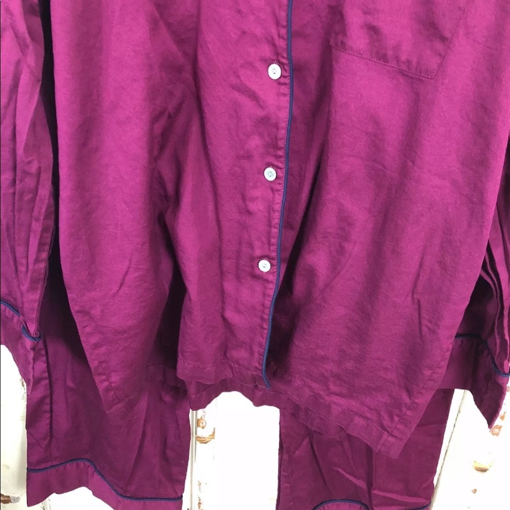 Natori cotton Pajama Set in Deep Plum size XL - Picture 5 of 5